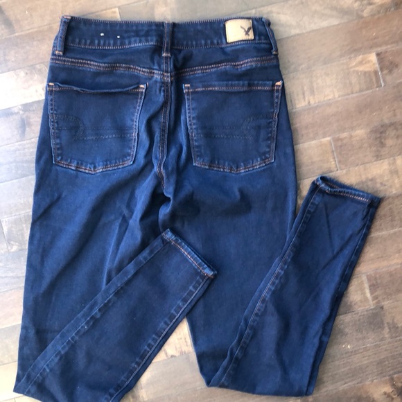 American Eagle Outfitters Dark Wash Hi-Rise Jegging Size 6 - Picture 6 of 8